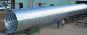 Standard corrugated steel pipe used for culvert drainage infrastructure