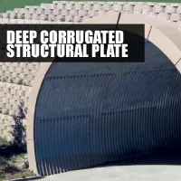 Deep corrugated structural plate for large-span drainage infrastructure