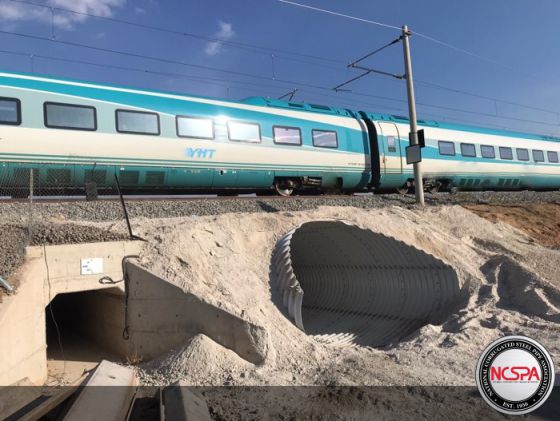 high speed rail line culvert corrugated steel plate culvert