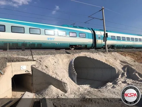high speed rail line culvert corrugated steel plate culvert