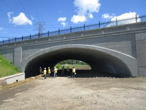 Completed Yellow Mill Bridge rehabilitation supporting U.S. Highway 1 traffic and future redevelopment.