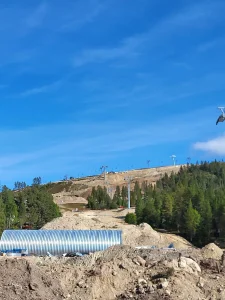 Structural plate tunnel installed during the expansion of Sweden's Idre Fjäll Ski Resort.