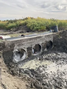 Water control structure rehabilitation project at Agassiz National Wildlife Refuge in Minnesota.