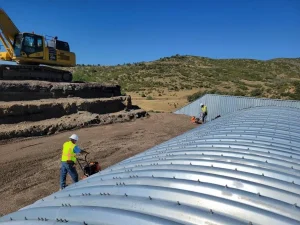 Structural plate buried bridge used as an animal passage structure along the I-25 corridor.