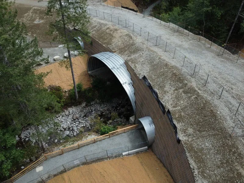 Holland Creek buried steel bridge