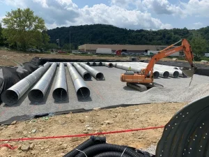 corrugated steel stormwater system
