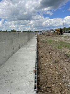 race track drainage system