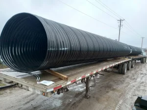 polymer-coated corrugated steel pipe