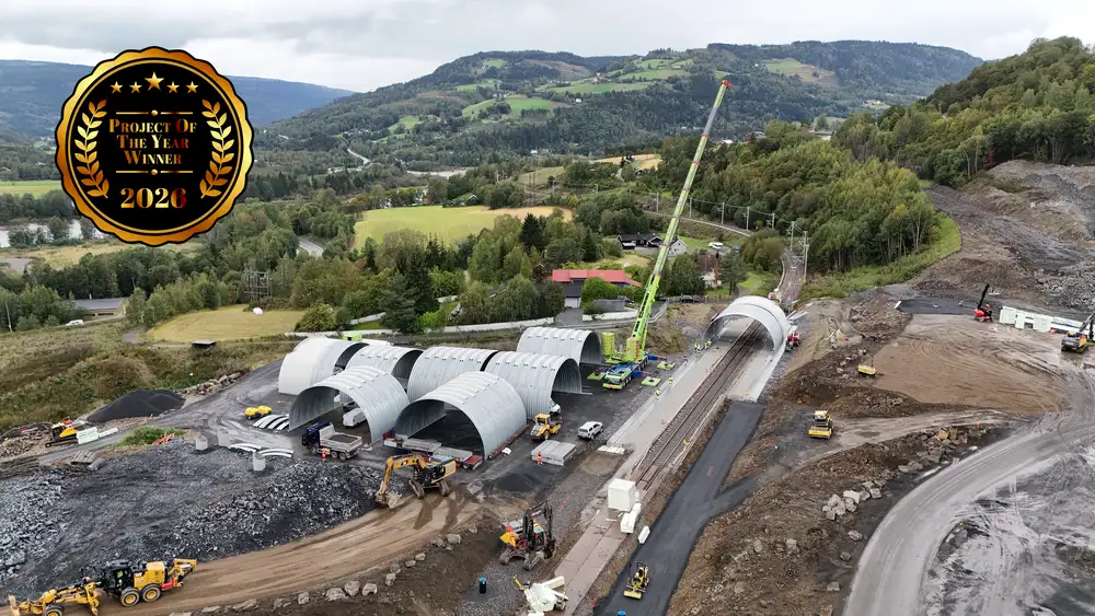 Structural plate arch bridge before backfilling during accelerated bridge construction.